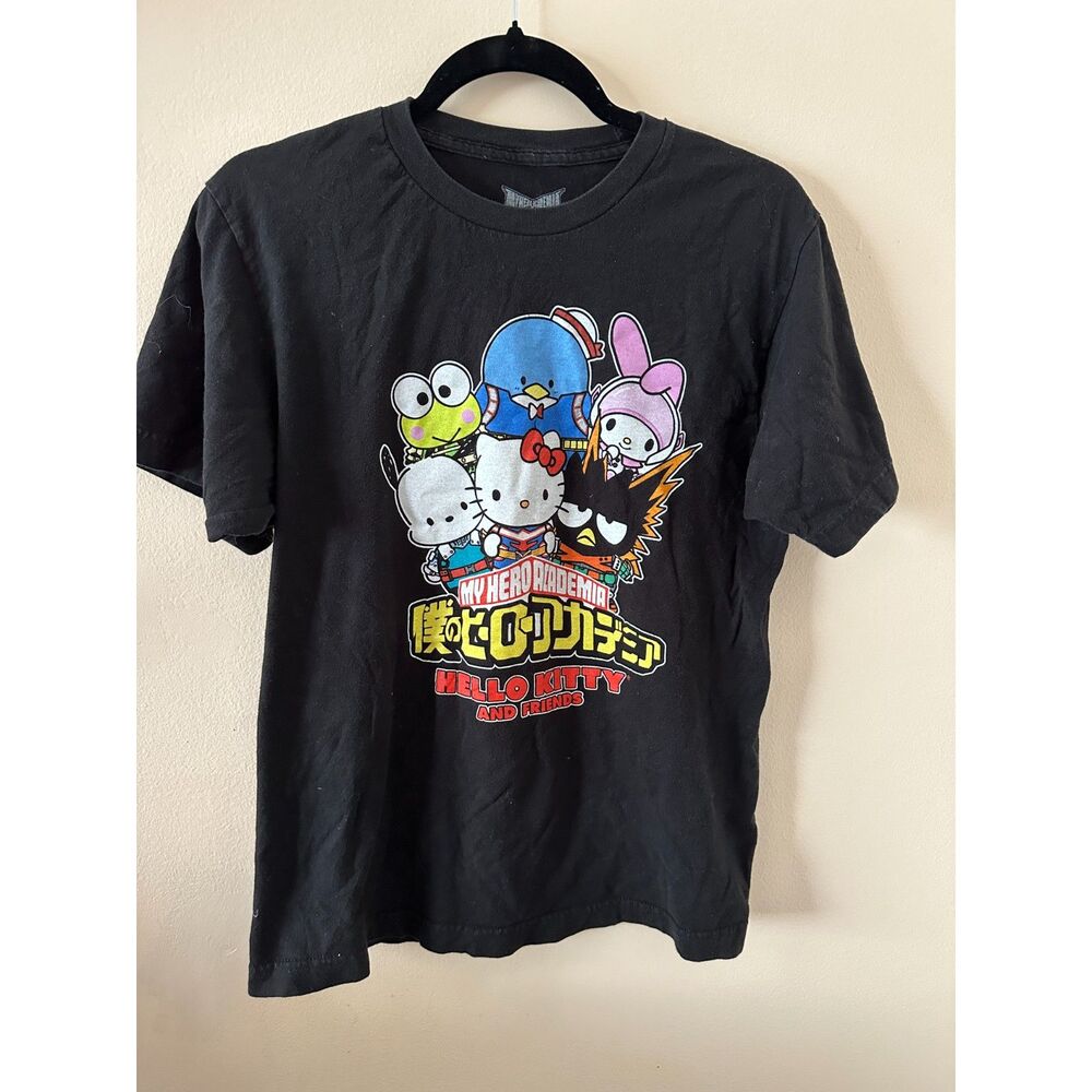 My Hero Academia x Hello Kitty Crossover Graphic Short Sleeve Shirt Size Med